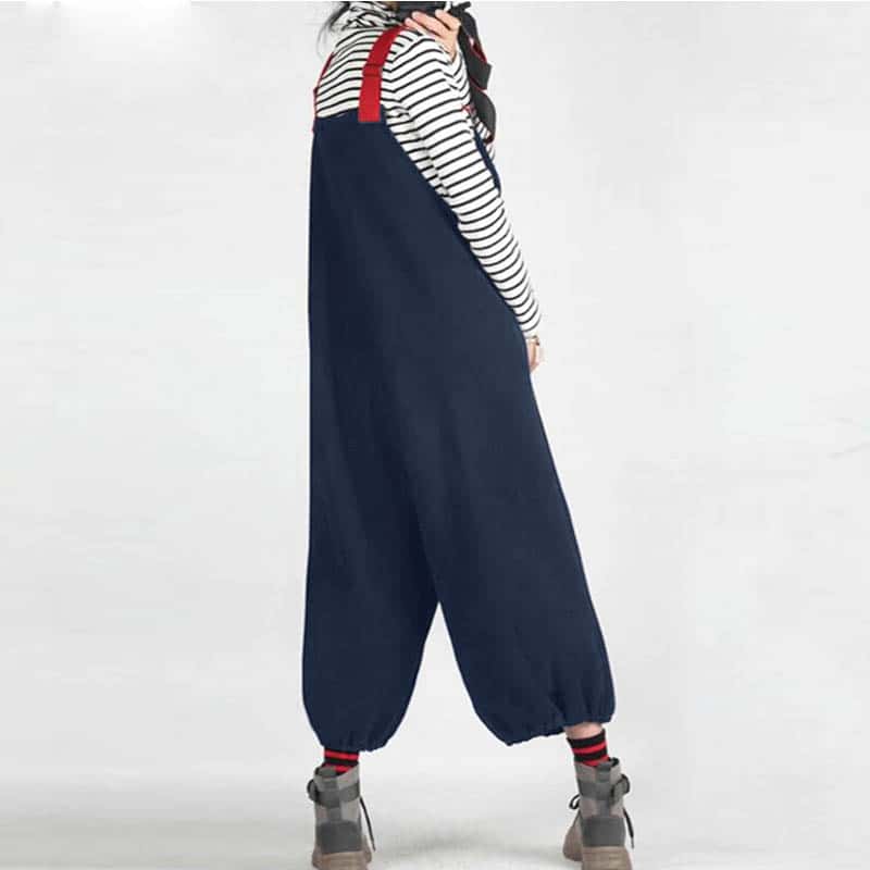 Salopette sarouel bicolore pour femme 3 Salopette sarouel bicolore pour femme