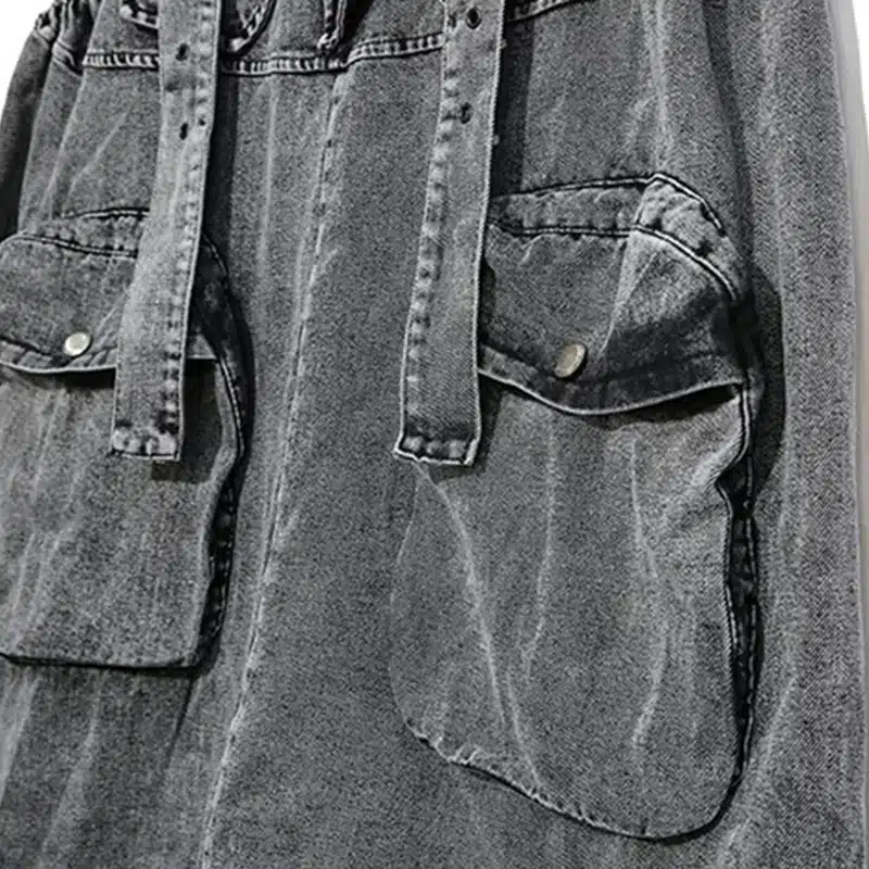 Salopette streetwear extralarge en jean pour femmes