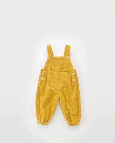 Salopette à bretelles en velours côtelé garçon