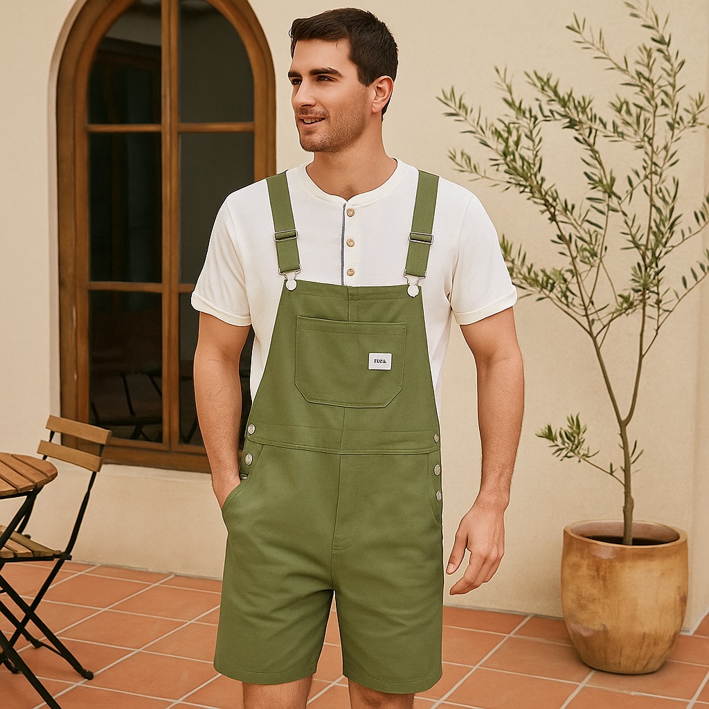 Salopette-short colorée homme 5 Salopette-short colorée homme