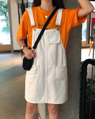 Robe salopette en jean 3 poches
