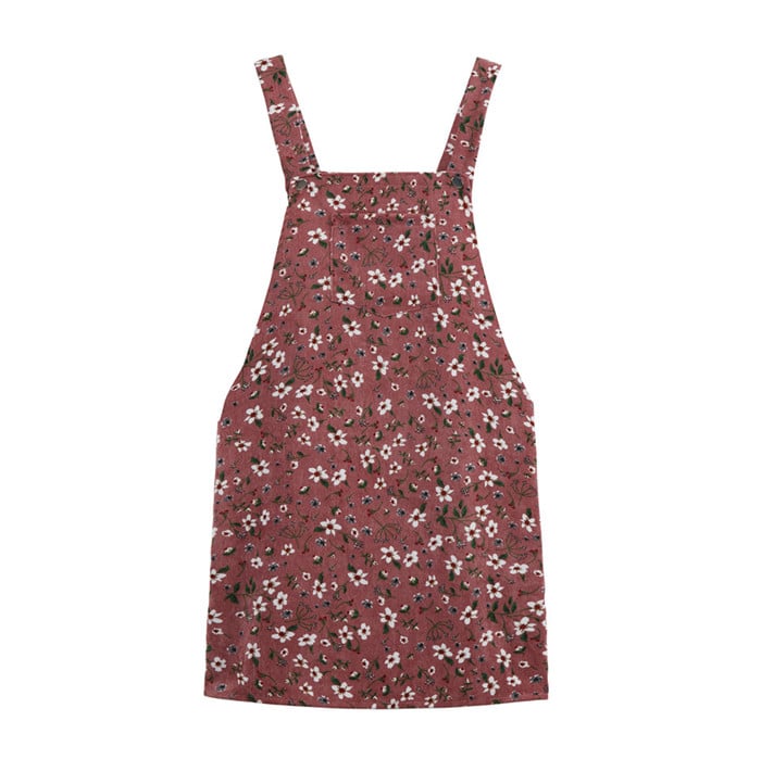 Robe salopette en velours à fleurs 6 Robe salopette en velours à fleurs