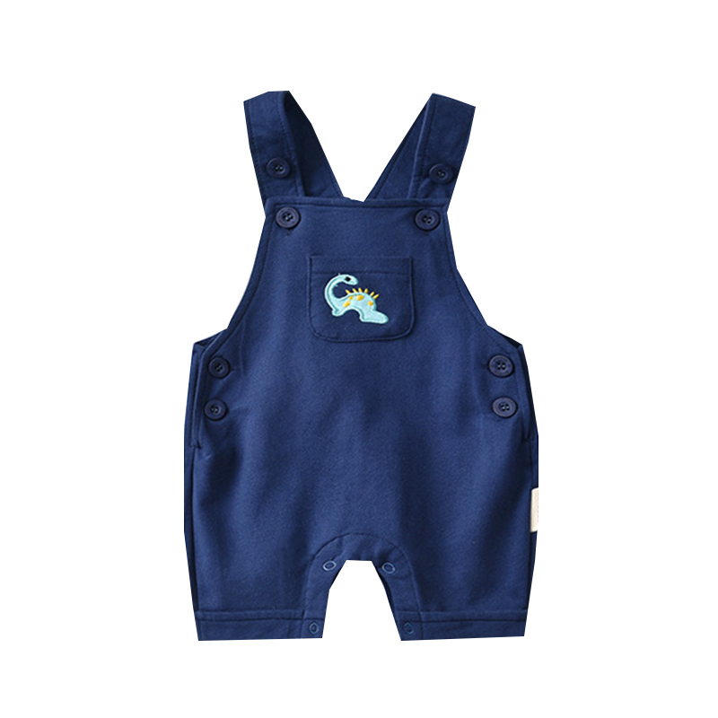 Salopette bébé garçon bleue marine motif dinosaure