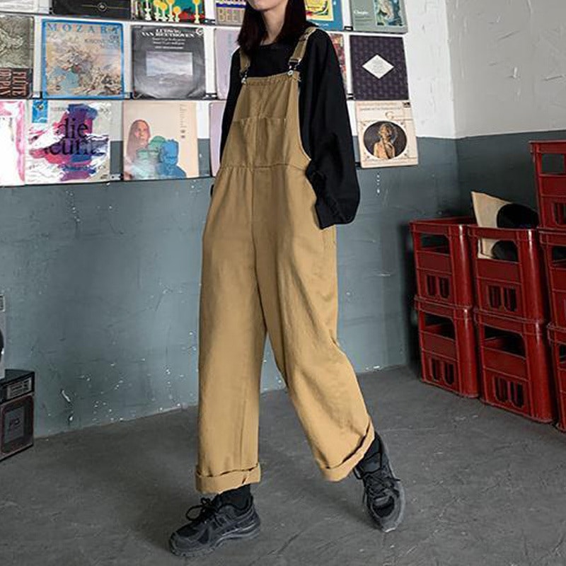 Salopette large en toile de jean pour femme 11 Salopette large en toile de jean pour femme
