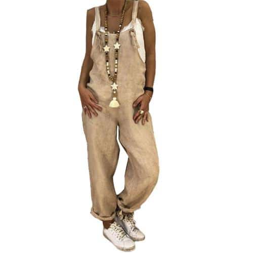 Salopette pantalon décontractée femme 4 Salopette pantalon décontractée femme