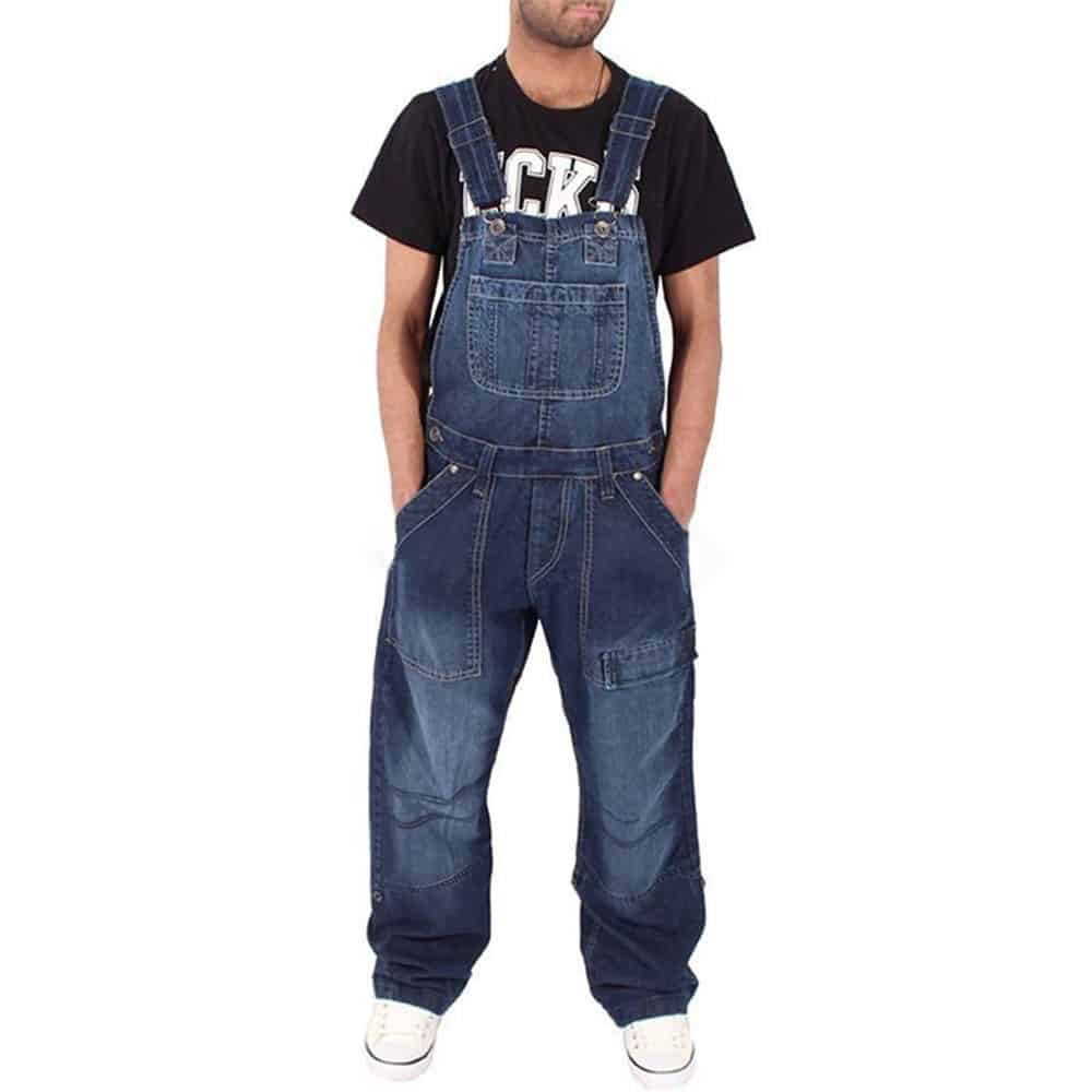 Salopette pantalon en jean baggy pour homme 6 Salopette pantalon en jean baggy pour homme