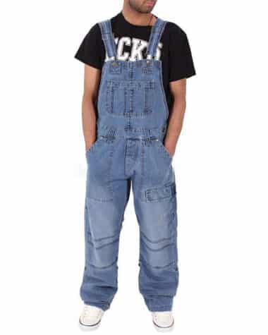 Salopette pantalon en jean baggy pour homme
