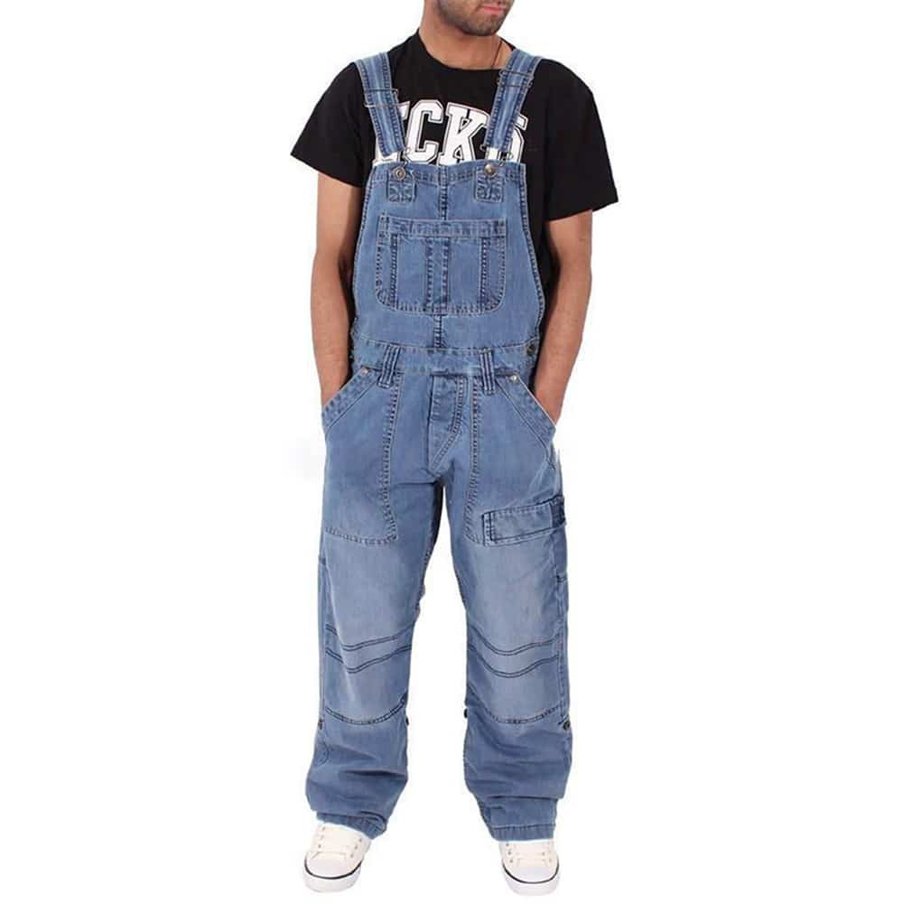 Salopette pantalon en jean baggy pour homme 7 Salopette pantalon en jean baggy pour homme