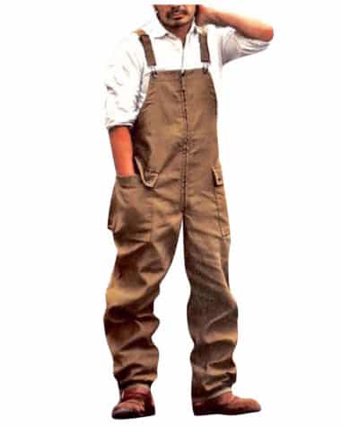 Salopette pantalon large en toile pour homme
