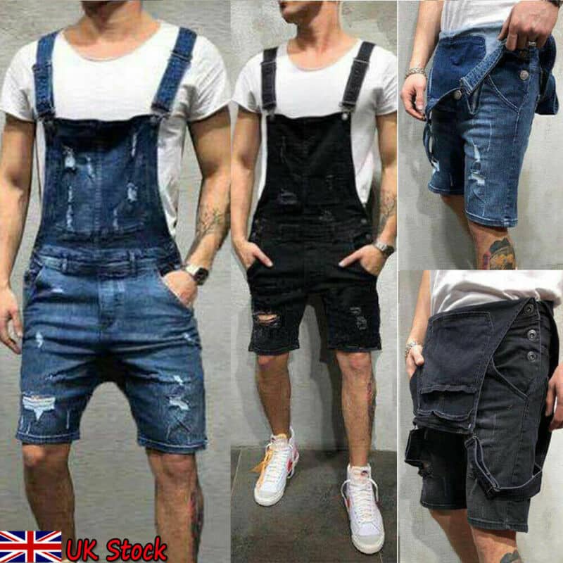 Salopette short en jean pour homme 3 Salopette short en jean pour homme